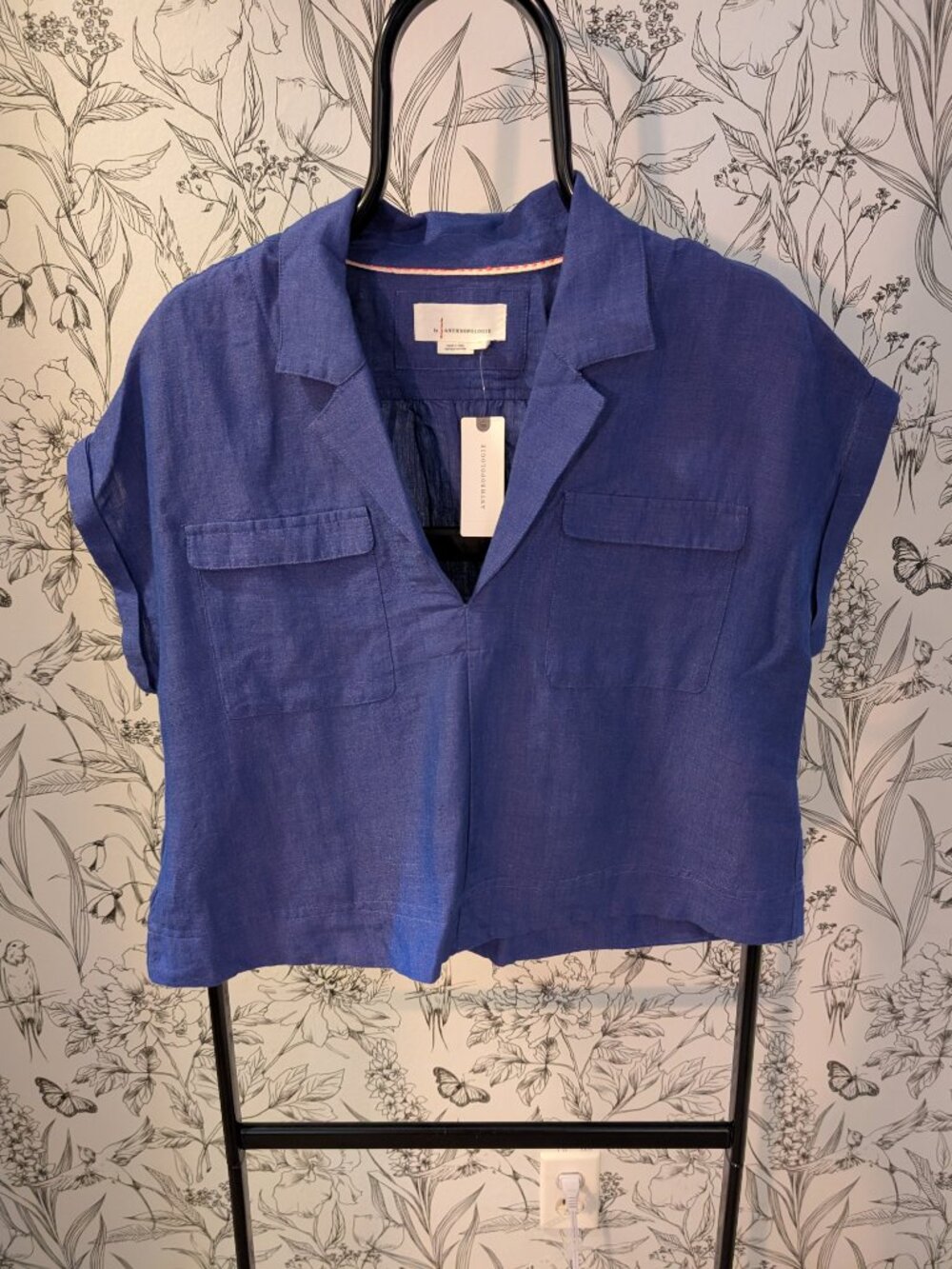 Anthropologie Linen Blend Utility Top NWT Size Medium